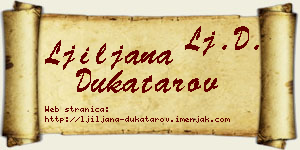 Ljiljana Dukatarov vizit kartica